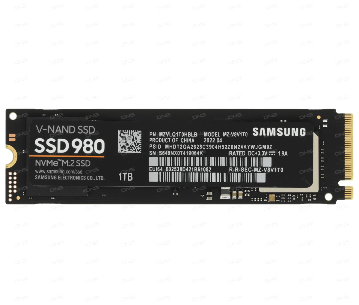 Накопитель SSD Samsung PCIe 3.0 x4 1TB MZ-V8V1T0BW 980 M.2 2280