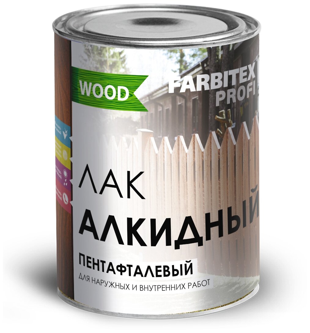 Лак алкидный пентафталевый высокоглянцевый FARBITEX профи WOOD (Артикул: 4300004781; Фасовка = 3 л)