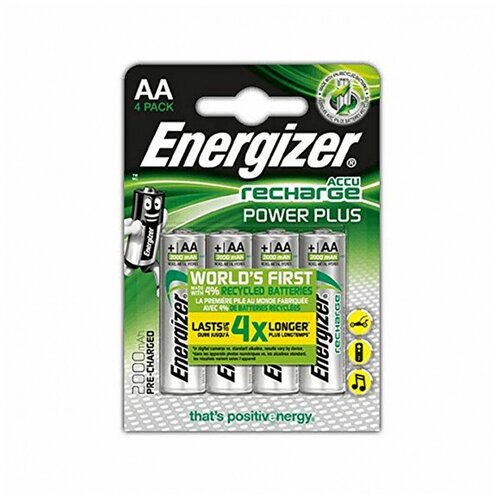 фото Аккумулятор energizer power plus nh15/aa 2000 bp4 pre-ch 1.2v 4шт