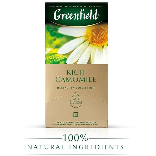 Чай GREENFIELD Rich Camomile, травяной, 25 пакетиков