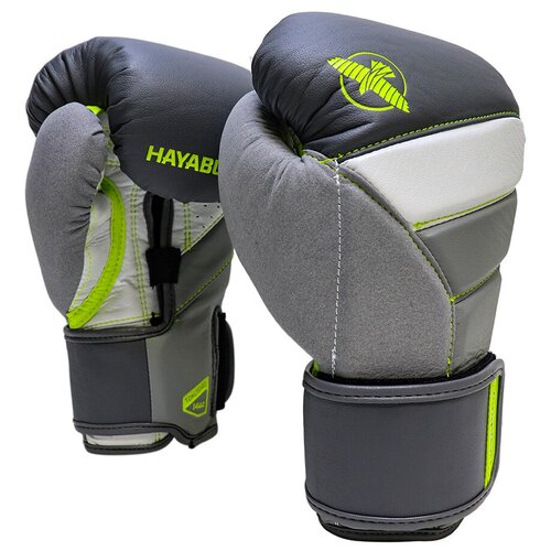 фото Боксерские перчатки hayabusa t3 charcoal/lime (12 унций)