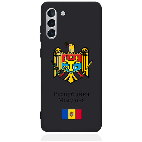 Черный силиконовый чехол для Samsung Galaxy S21+ Герб Республики Молдова/ Герб Молдавии черный силиконовый чехол для samsung galaxy m31s герб республики молдова герб молдавии