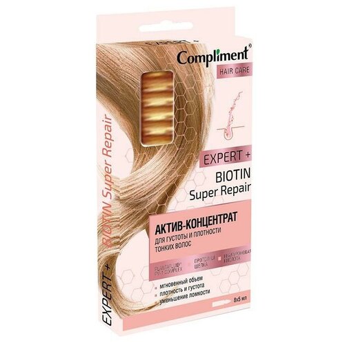 Compliment EXPERT+ Актив-Концентрат д/густоты и плотности тонких волос, 8*5мл, арт.642129 актив концентрат для тонких волос compliment expert 8×5 мл