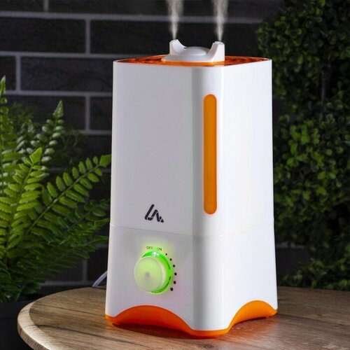 Увлажнитель воздуха Luazon LHU-05 ультразвуковой 25 Вт 3 л 30 м2 бело-оранжевый 319700₽