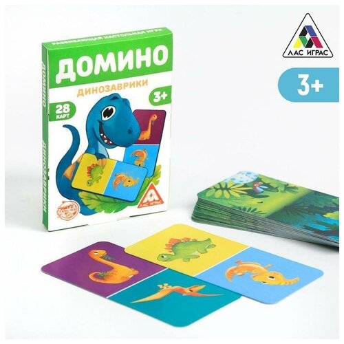 Развивающая игра Домино. Динозаврики, 3