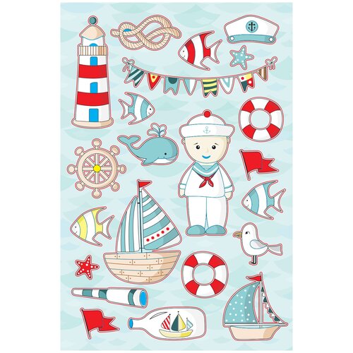 MMS076 Зефирные наклейки Море 2