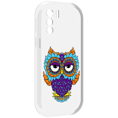 Чехол MyPads Цветная сова для UleFone Note 13P задняя-панель-накладка-бампер