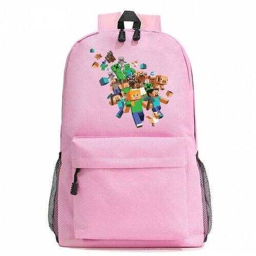 Рюкзак Майнкрафт (Minecraft) розовый №1 рюкзак майнкрафт minecraft розовый 3