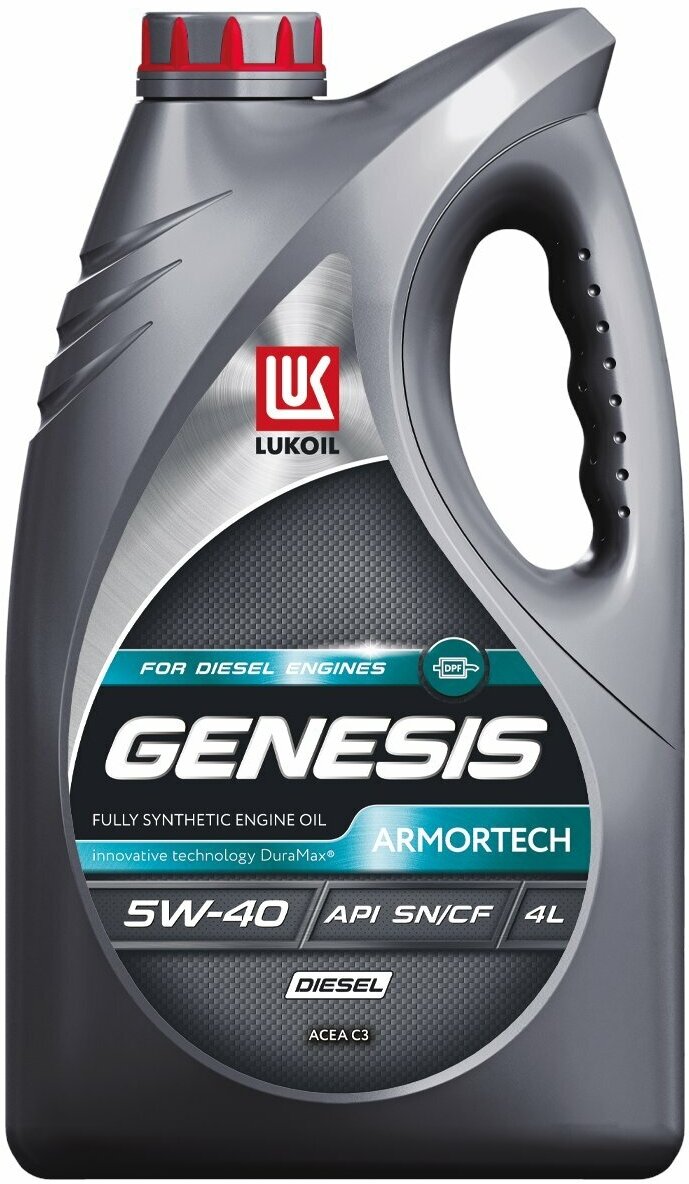 Моторное масло LUKOIL Genesis Armortech Diesel, 5W-40, 4л, синтетическое [3149129]