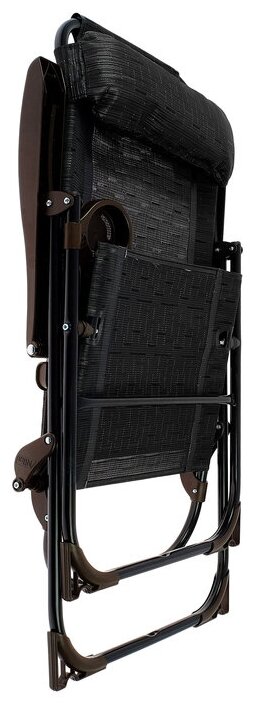 Кресло-шезлонг складное "Ника" с полкой КШ2/1 баклажан Nika - фото №2