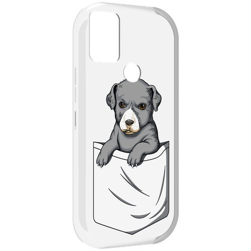 Чехол MyPads собачка в кармане для UMIDIGI A9 задняя-панель-накладка-бампер
