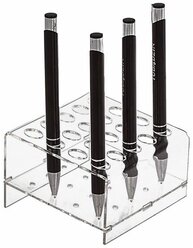 Подставка под ручки и карандаши на 20 шт., 10×9,5×6 см, оргстекло 2 мм, В защитной плёнке