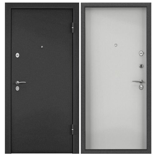 Дверь входная Torex для квартиры Terminal-C 860х2050, левый, тепло-шумоизоляция, антикоррозийная защита, замки 3-го класса защиты, черный/серый