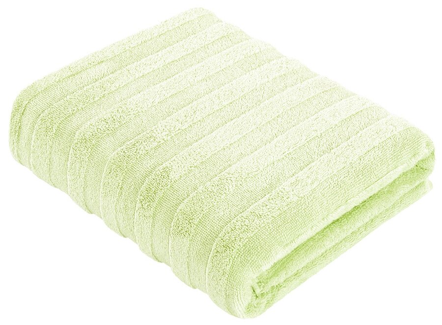 Махровое полотенце LOVEME Stripe 70х140 см, светло-фисташковый - фотография № 4