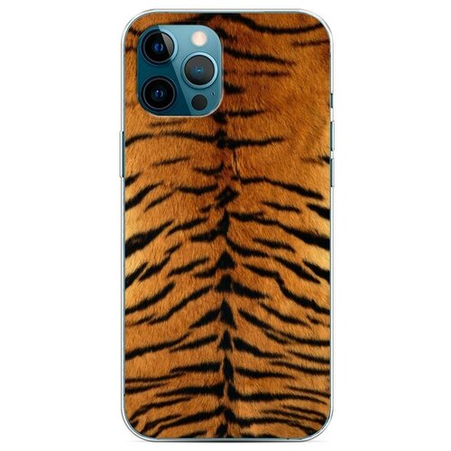 фото Силиконовый чехол "полосы тигра" на apple iphone 12 pro max / айфон 12 про макс case place
