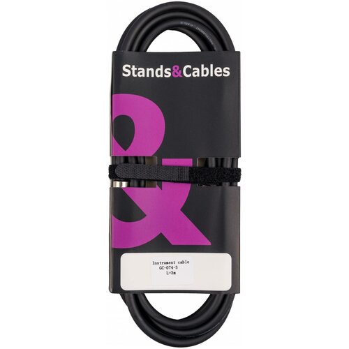 STANDS & CABLES GC-074-3 кабель распаянный инструментальный Jack-Jack 3 м. ds кабель rj3 инструментальный кабель jack jack 6 3mm длина 3 метра