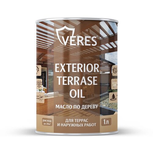 Масло для дерева Veres Exterior Terrase Oil, 1 л, дуб