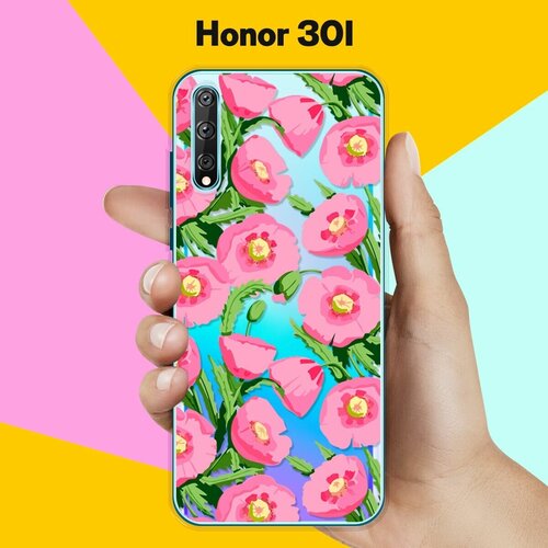 Силиконовый чехол Узор из цветов на Honor 30i силиконовый чехол узор из цветов на honor 20s