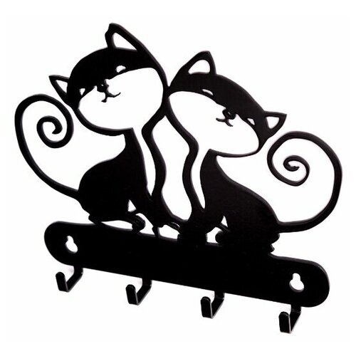 Ключница, 2 котенка, металл