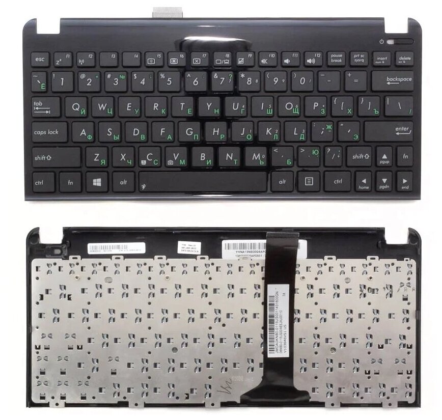 Клавиатура для ноутбука Asus 90NB00J2-R31US0 Русская черная с черным топкейсом 1560₽