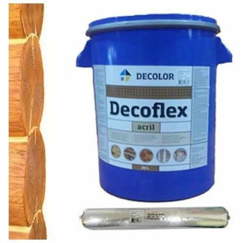 Акриловый герметик для дерева DECOFLEX ACRIL RAL 8011 Орехово-коричневый (600мл)