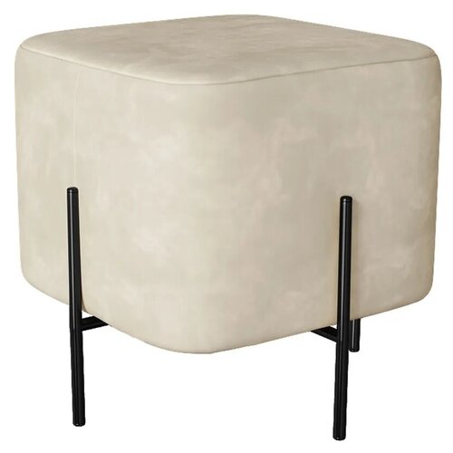 Пуфик Bruno. SUPERA Luxemebel. Кремовый. Замша.