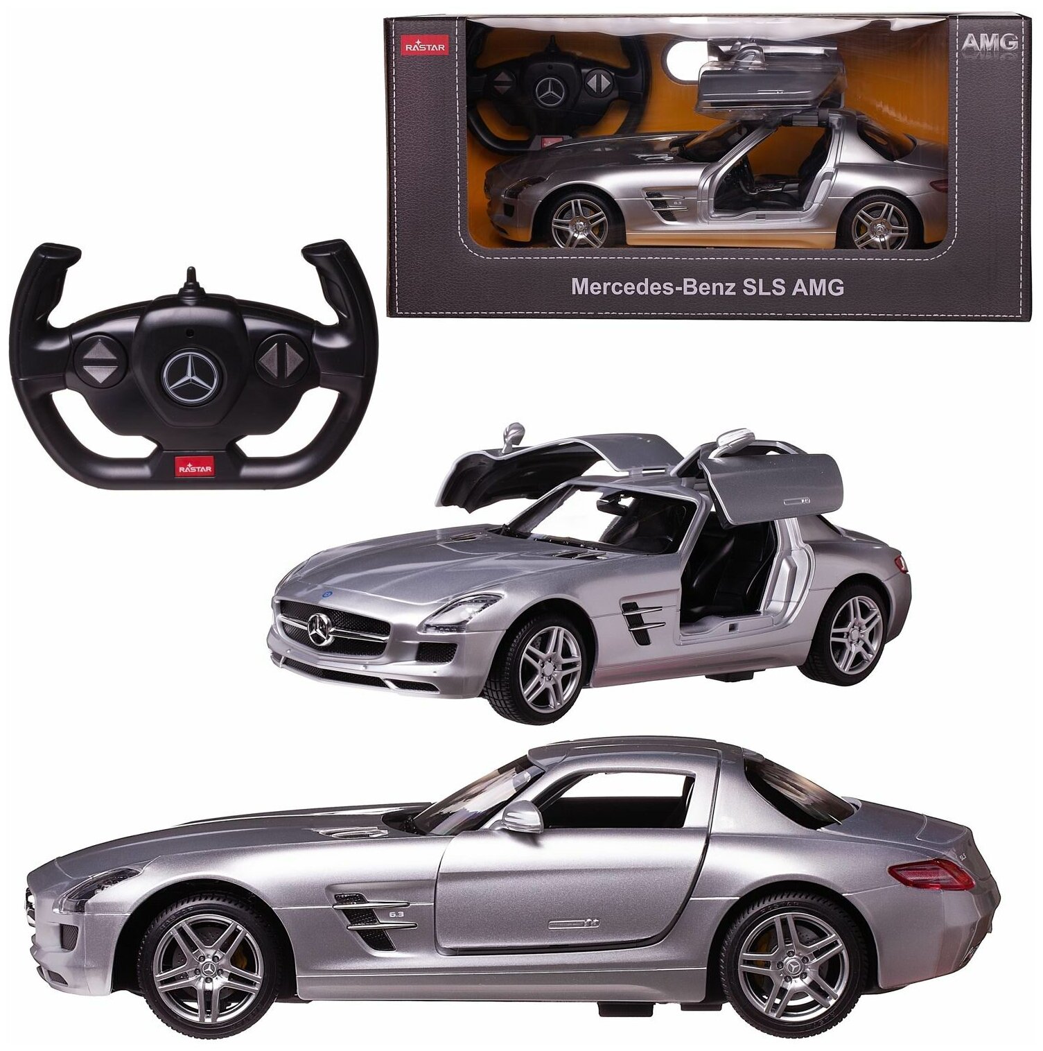 Машина р/у 1:14 Mercedes-Benz SLS AMG, цвет серебряный 2.4G