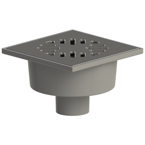 Трап пластик нерж решетка прямой 15х15 см диам 50 мм MP-У 2544₽