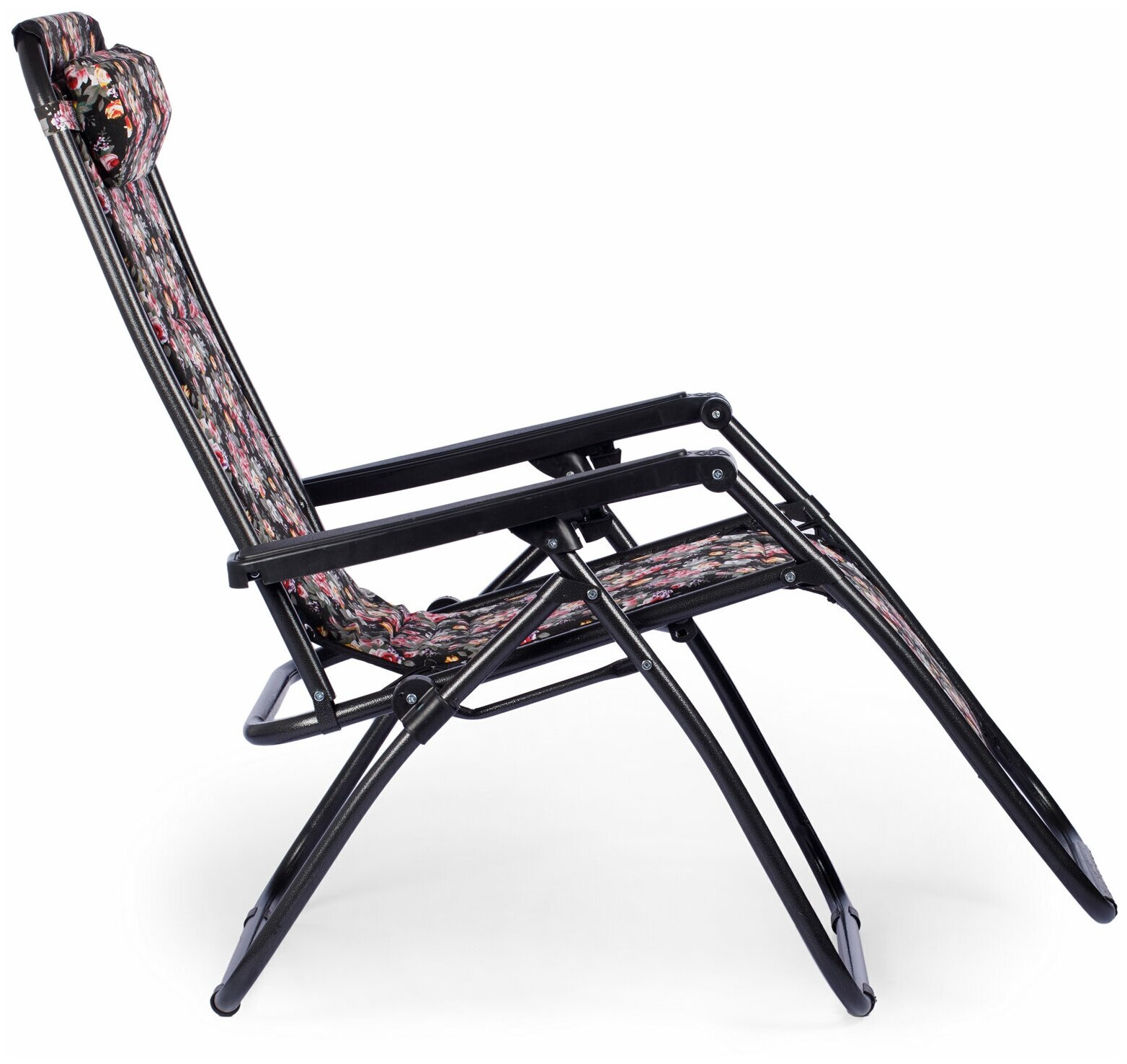 Кресло-шезлонг раскладное с подголовником, текстилен - фотография № 4