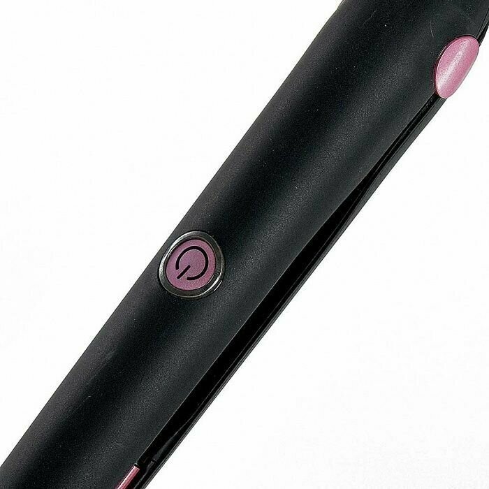 Щипцы для выпрямления волос 30 Вт DELTA черные с розовым - фотография № 4