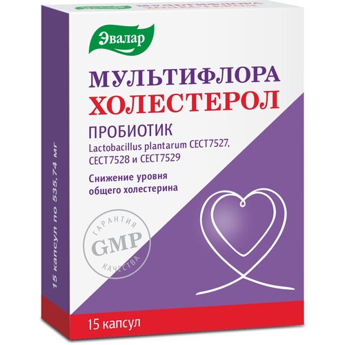 Мультифлора Холестерол капс., 15 шт., нейтральный