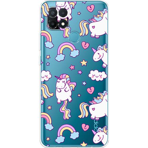 Силиконовый чехол на Oppo A15s / Оппо A15s Sweet unicorns dreams, прозрачный силиконовый чехол на oppo a15s оппо a15s шоколадка