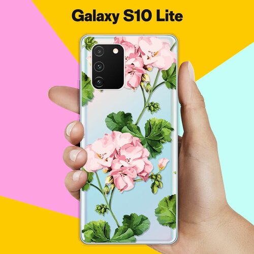 Силиконовый чехол Розовые цветы на Samsung Galaxy S10 Lite