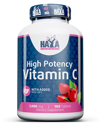 Haya Labs High Potency Vitamin C 1,000mg with rose hips (100 таб)