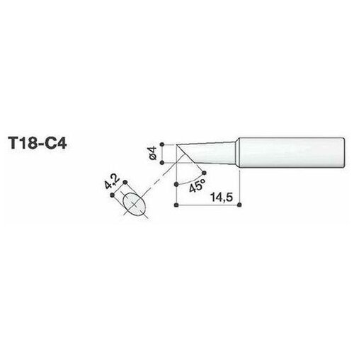 Наконечник для паяльников FX-8801-03/FX-600 HAKKO T18-C4