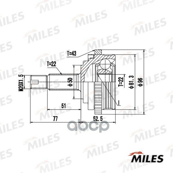 Шрус Lada Priora 2170/Kalina 1118 1.6 04- Нар. Lada 11186-2215012; Lada 11186-2215012-00; Lada 21100-2215012-00; Lada 2170-02.