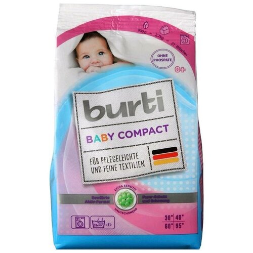 Burti Концентрированный стиральный порошок Burti Compact Baby для детского белья, 900 г