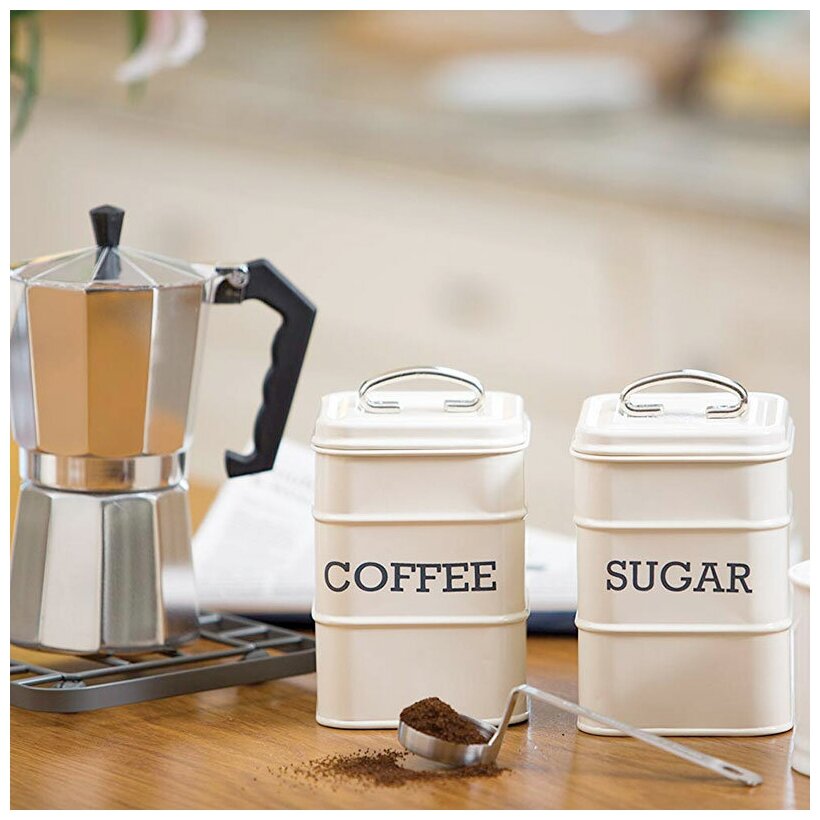 Ёмкость для хранения кофе Kitchen Craft Living Nostalgia creamy - фото №2
