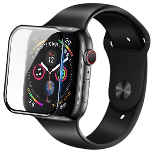 защитное стекло 3d aw для apple watch se 5 6 40mm черный Защитное стекло 3D AW+ для Apple Watch SE/5/6 44mm черный