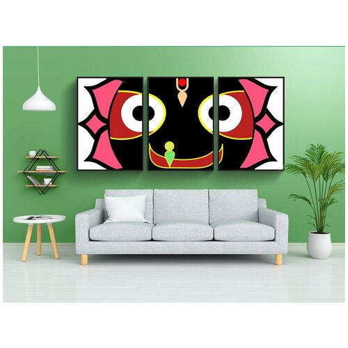 фото Набор модулных постеров для интерьера "джаггернаут, бог, кришна" 60x90 см. в тубусе, без рамки lotsprints