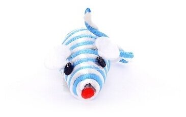 Papillon Игрушка для кошек Полосатый мышонок, 5см (Mouse bluewhite) 240037 | Mouse bluewhite, 0,01 кг