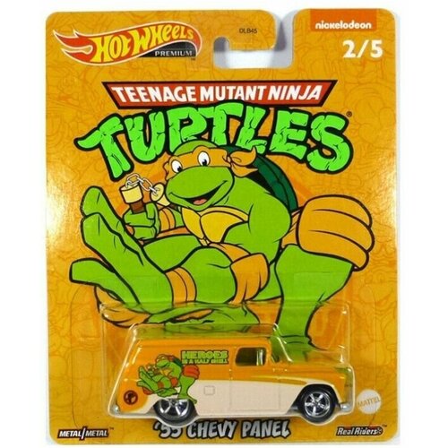 Машинка Hot Wheels PREMIUM Тематическая премиальная TURTLES 55 CHEVY PANEL DLB45/HCN88