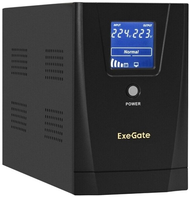 ИБП ExeGate EX292631RUS SpecialPro Smart LLB-2000. LCD. AVR.4C13, black