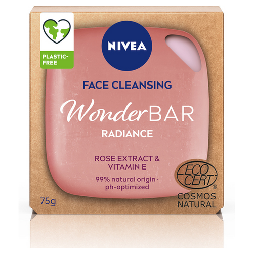 Твердое средство для умывания NIVEA WonderBAR Radiance для снятия макияжа, 75 гр.