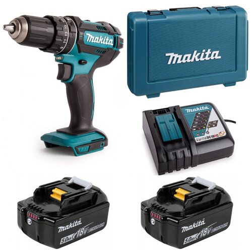 Ударная дрель-шуруповерт аккумуляторная 62Нм 18В LXT Li-Ion 2x5Ач Makita DHP482RTE 2769000₽
