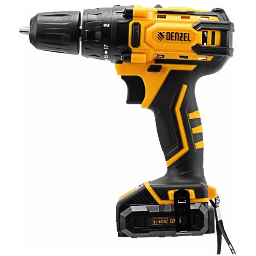 Дрель-шуруповерт аккумуляторная CDL-12-02BM Li-Ion 12 В 2 акк Denzel 779200₽