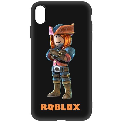 Чехол-накладка Krutoff Soft Case Roblox-Эзебель для Apple iPhone Xs Max черный чехол накладка krutoff soft case roblox эзебель для samsung galaxy s23 fe черный