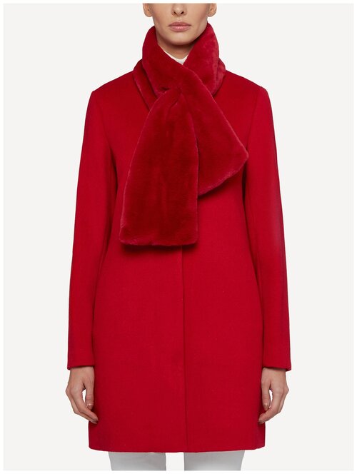 Пальто  GEOX, демисезон/зима, силуэт прямой, средней длины, размер 42, красный