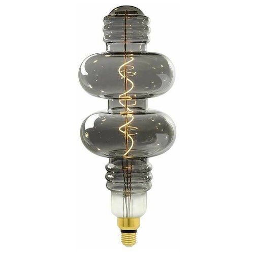Лампа филаментная винтажная Ретроник Спираль, дымчатое хромированное стекло, 5 Вт, 2250, E27, SF42