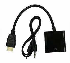 Кабель-адаптер PALMEXX HDMI-VGA с передачей звука, черный